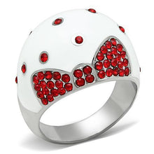 Load image into Gallery viewer, Womens Rings High polished (no plating) 316L Stainless Steel Ring with Top Grade Crystal in Ruby TK260 - Jewelry Store by Erik Rayo
