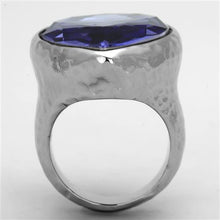 Load image into Gallery viewer, Womens Rings High polished (no plating) 316L Stainless Steel Ring with Top Grade Crystal in Tanzanite TK1426 - Jewelry Store by Erik Rayo
