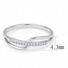 Load image into Gallery viewer, Womens Rings High polished (no plating) Stainless Steel Ring with AAA Grade CZ in Clear DA045 - Jewelry Store by Erik Rayo
