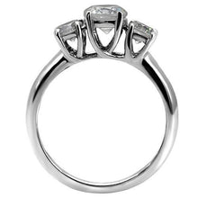 Load image into Gallery viewer, Womens Rings High polished (no plating) Stainless Steel Ring with AAA Grade CZ in Clear TK004 - Jewelry Store by Erik Rayo
