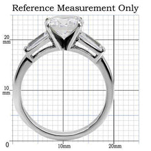 Load image into Gallery viewer, Womens Rings High polished (no plating) Stainless Steel Ring with AAA Grade CZ in Clear TK005 - Jewelry Store by Erik Rayo
