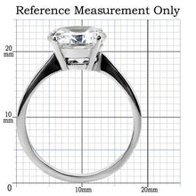 Load image into Gallery viewer, Womens Rings High polished (no plating) Stainless Steel Ring with AAA Grade CZ in Clear TK013 - Jewelry Store by Erik Rayo
