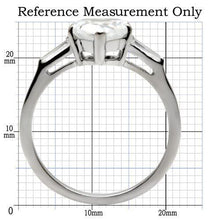 Load image into Gallery viewer, Womens Rings High polished (no plating) Stainless Steel Ring with AAA Grade CZ in Clear TK027 - Jewelry Store by Erik Rayo
