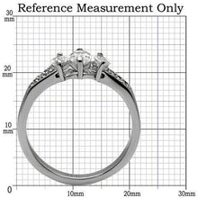 Load image into Gallery viewer, Womens Rings High polished (no plating) Stainless Steel Ring with AAA Grade CZ in Clear TK061 - Jewelry Store by Erik Rayo
