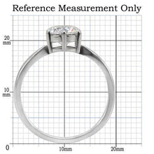 Load image into Gallery viewer, Womens Rings High polished (no plating) Stainless Steel Ring with AAA Grade CZ in Clear TK071 - Jewelry Store by Erik Rayo
