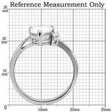 Load image into Gallery viewer, Womens Rings High polished (no plating) Stainless Steel Ring with AAA Grade CZ in Clear TK102 - Jewelry Store by Erik Rayo
