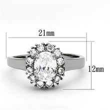 Load image into Gallery viewer, Womens Rings High polished (no plating) Stainless Steel Ring with AAA Grade CZ in Clear TK1223 - Jewelry Store by Erik Rayo
