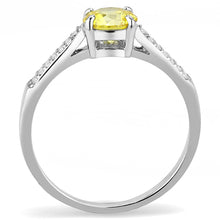 Load image into Gallery viewer, Womens Rings High polished (no plating) Stainless Steel Ring with AAA Grade CZ in Topaz DA021 - Jewelry Store by Erik Rayo
