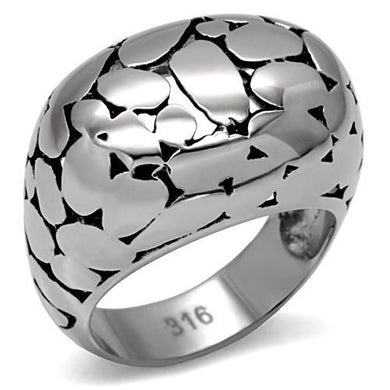 Womens Rings High polished (no plating) Stainless Steel Ring with No Stone TK048 - Jewelry Store by Erik Rayo