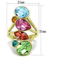 Load image into Gallery viewer, Womens Rings IP Gold(Ion Plating) Stainless Steel Ring with Top Grade Crystal in Multi Color TK1729 - Jewelry Store by Erik Rayo
