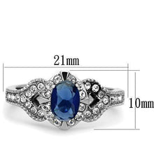Load image into Gallery viewer, Womens Rings Silver Blue Sapphire Stainless Steel Ring in Montana - Jewelry Store by Erik Rayo
