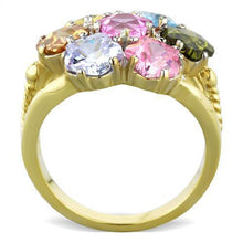 Load image into Gallery viewer, Womens Rings Two-Tone IP Gold (Ion Plating) 316L Stainless Steel Ring with Assorted in Multi Color TK1791 - Jewelry Store by Erik Rayo
