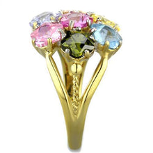 Load image into Gallery viewer, Womens Rings Two-Tone IP Gold (Ion Plating) 316L Stainless Steel Ring with Assorted in Multi Color TK1791 - Jewelry Store by Erik Rayo

