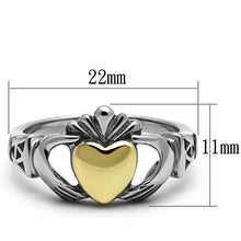 Load image into Gallery viewer, Womens Rings Two-Tone IP Gold (Ion Plating) 316L Stainless Steel Ring with No Stone TK1157 - Jewelry Store by Erik Rayo
