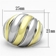 Load image into Gallery viewer, Womens Rings Two-Tone IP Gold (Ion Plating) 316L Stainless Steel Ring with No Stone TK1219 - Jewelry Store by Erik Rayo

