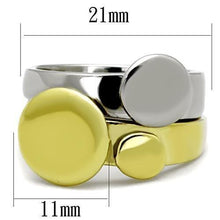 Load image into Gallery viewer, Womens Rings Two-Tone IP Gold (Ion Plating) 316L Stainless Steel Ring with No Stone TK1706 - Jewelry Store by Erik Rayo
