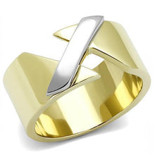 Load image into Gallery viewer, Womens Rings Two-Tone IP Gold (Ion Plating) 316L Stainless Steel Ring with No Stone TK3184 - Jewelry Store by Erik Rayo
