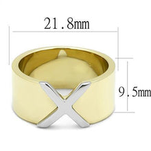 Load image into Gallery viewer, Womens Rings Two-Tone IP Gold (Ion Plating) 316L Stainless Steel Ring with No Stone TK3185 - Jewelry Store by Erik Rayo

