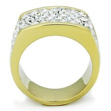 Load image into Gallery viewer, Womens Rings Two-Tone IP Gold (Ion Plating) Stainless Steel Ring with Top Grade Crystal in Clear TK1545 - Jewelry Store by Erik Rayo
