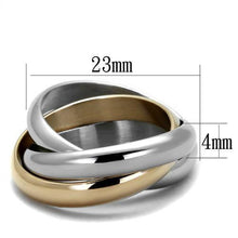 Load image into Gallery viewer, Womens Rings Two-Tone IP Rose Gold 316L Stainless Steel Ring with No Stone TK1670 - Jewelry Store by Erik Rayo
