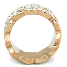 Load image into Gallery viewer, Womens Rings Two-Tone IP Rose Gold Stainless Steel Ring with Top Grade Crystal in Clear TK1691 - Jewelry Store by Erik Rayo
