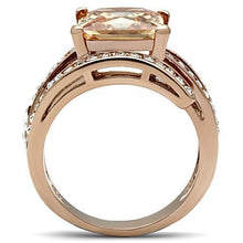 Load image into Gallery viewer, Womens Rose Gold Ring Anillo Para Mujer y Ninos Unisex Kids 316L Stainless Steel Ring with AAA Grade CZ in Champagne Rimini - Jewelry Store by Erik Rayo
