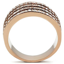 Load image into Gallery viewer, Womens Rose Gold Ring Anillo Para Mujer y Ninos Unisex Kids 316L Stainless Steel Ring with AAA Grade CZ in Clear Bolsena - Jewelry Store by Erik Rayo
