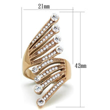 Load image into Gallery viewer, Womens Rose Gold Ring Anillo Para Mujer y Ninos Unisex Kids 316L Stainless Steel Ring with AAA Grade CZ in Clear Trieste - Jewelry Store by Erik Rayo
