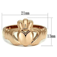 Load image into Gallery viewer, Womens Rose Gold Ring Anillo Para Mujer y Ninos Unisex Kids 316L Stainless Steel Ring with No Stone Udine - Jewelry Store by Erik Rayo
