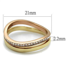 Load image into Gallery viewer, Womens Rose Gold Ring Anillo Para Mujer y Ninos Unisex Kids 316L Stainless Steel Ring with Top Grade Crystal in Clear Aversa - Jewelry Store by Erik Rayo
