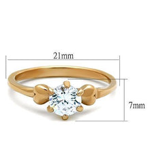 Load image into Gallery viewer, Womens Rose Gold Ring Anillo Para Mujer Stainless Steel Ring with AAA Grade CZ in Clear Alatri - Jewelry Store by Erik Rayo
