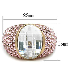 Load image into Gallery viewer, Womens Rose Gold Ring Anillo Para Mujer Stainless Steel Ring with AAA Grade CZ in Clear Dorli - Jewelry Store by Erik Rayo
