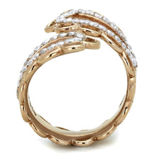 Load image into Gallery viewer, Womens Rose Gold Ring Anillo Para Mujer Stainless Steel Ring with AAA Grade CZ in Clear Gorizia - Jewelry Store by Erik Rayo
