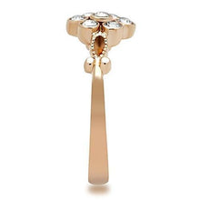 Load image into Gallery viewer, Womens Rose Gold Ring Anillo Para Mujer Stainless Steel Ring with Top Grade Crystal in Clear Marino - Jewelry Store by Erik Rayo

