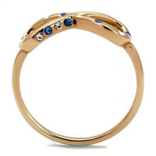 Load image into Gallery viewer, Rose Gold Rings for Women Anillo Para Mujer Stainless Steel Ring with Top Grade Crystal in Sapphire Belleza - Jewelry Store by Erik Rayo
