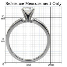 Load image into Gallery viewer, Womens Silver Ring High polished (no plating) 316L Stainless Steel Ring with AAA Grade CZ in Clear TK068 - Jewelry Store by Erik Rayo
