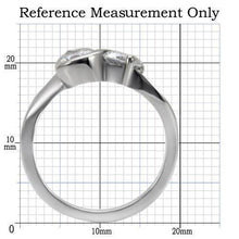 Load image into Gallery viewer, Womens Silver Ring High polished (no plating) 316L Stainless Steel Ring with AAA Grade CZ in Clear TK072 - Jewelry Store by Erik Rayo
