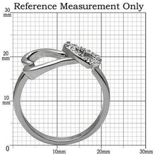 Load image into Gallery viewer, Womens Silver Ring High polished (no plating) 316L Stainless Steel Ring with AAA Grade CZ in Clear TK077 - Jewelry Store by Erik Rayo
