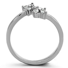 Load image into Gallery viewer, Womens Silver Ring High polished (no plating) 316L Stainless Steel Ring with AAA Grade CZ in Clear TK1333 - Jewelry Store by Erik Rayo
