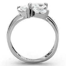 Load image into Gallery viewer, Womens Silver Ring High polished (no plating) 316L Stainless Steel Ring with AAA Grade CZ in Clear TK1445 - Jewelry Store by Erik Rayo
