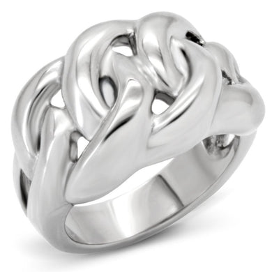 Womens Silver Ring High polished (no plating) 316L Stainless Steel Ring with No Stone TK147 - Jewelry Store by Erik Rayo