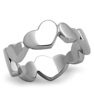 Silver Rings for Women High polished (no plating) Stainless Steel Ring with No Stone TK1433 - Jewelry Store by Erik Rayo