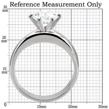 Load image into Gallery viewer, Womens Silver Rings High polished (no plating) 316L Stainless Steel Ring with AAA Grade CZ in Clear TK097 - Jewelry Store by Erik Rayo
