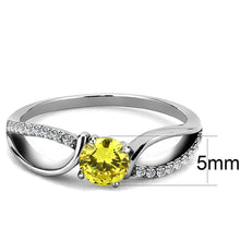 Load image into Gallery viewer, Silver Rings for Womens High polished (no plating) Stainless Steel Ring with AAA Grade CZ in Topaz DA005 - Jewelry Store by Erik Rayo
