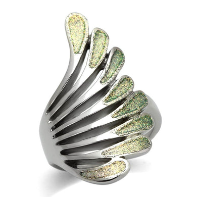 Womens Silver Rings High polished (no plating) Stainless Steel Ring with No Stone TK1001 - Jewelry Store by Erik Rayo