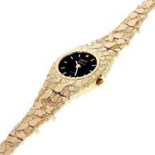 Load image into Gallery viewer, Womens Watch 14k Yellow Gold Nugget Link Bracelet Geneve Wrist Watch with Diamond 7-7.5&quot; 29.1 grams - ErikRayo.com
