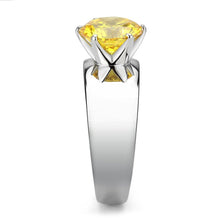 Load image into Gallery viewer, Yellow Silver Womens Ring Solitaire Stainless Steel Zircoin Anillo Amarillo y Plata Para Mujer Solitario Acero Inoxidable - Jewelry Store by Erik Rayo
