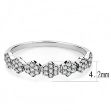 Load image into Gallery viewer, Silver Rings for Women 316L Stainless Steel DA102 - AAA Grade Cubic Zirconia in Clear
