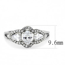 Load image into Gallery viewer, Rings for Women Silver 316L Stainless Steel DA103 - AAA Grade Cubic Zirconia in Clear
