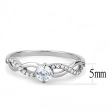 Load image into Gallery viewer, Silver Rings for Women 316L Stainless Steel DA104 - AAA Grade Cubic Zirconia in Clear
